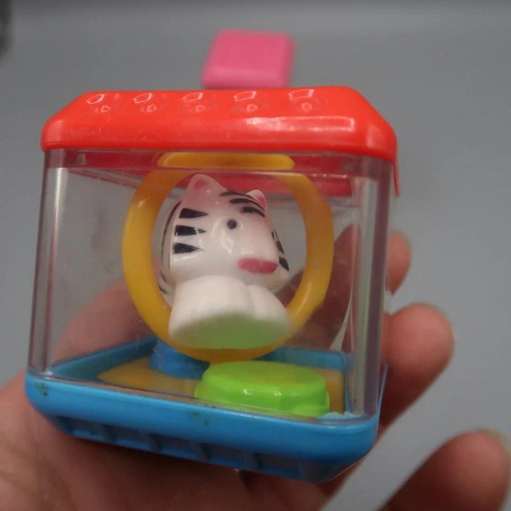 Vintage Fisher Price Peek A Boo Sensory Building Blocks Toy Lot tiger mirror bal